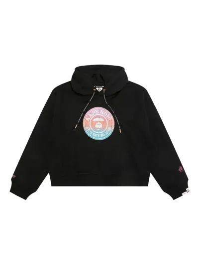AAPE BY A BATHING APE CIRCULAR-LOGO COTTON HOODIE