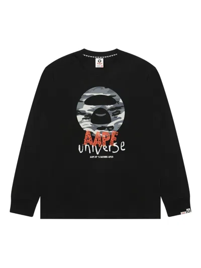 AAPE BY A BATHING APE CREW-NECK LONG-SLEEVE SWEATSHIRT