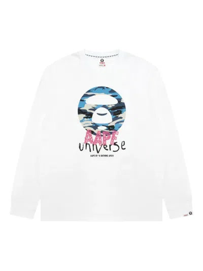 AAPE BY A BATHING APE CREW-NECK LONG-SLEEVED SWEATSHIRT