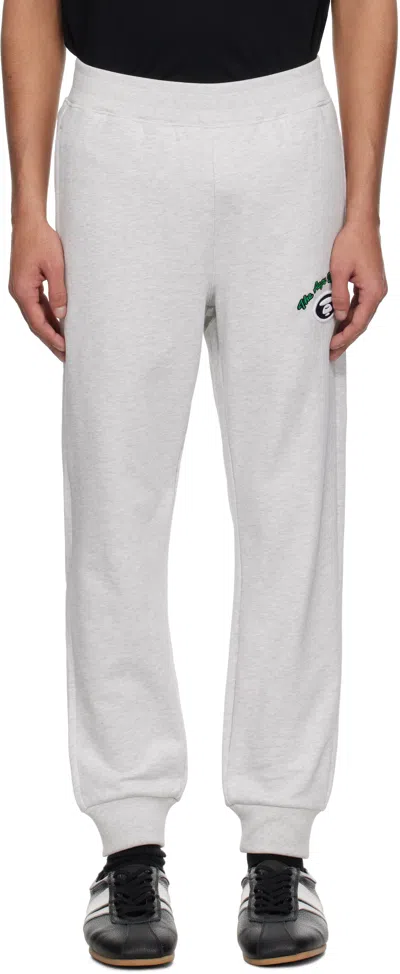 AAPE BY A BATHING APE GRAY 'AAPE' BASIC SWEATPANTS