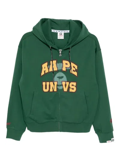 AAPE BY A BATHING APE LOGO APPLIQUÉ HOODIE