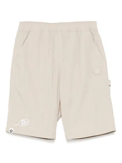 AAPE BY A BATHING APE LOGO-PATCH SHORTS
