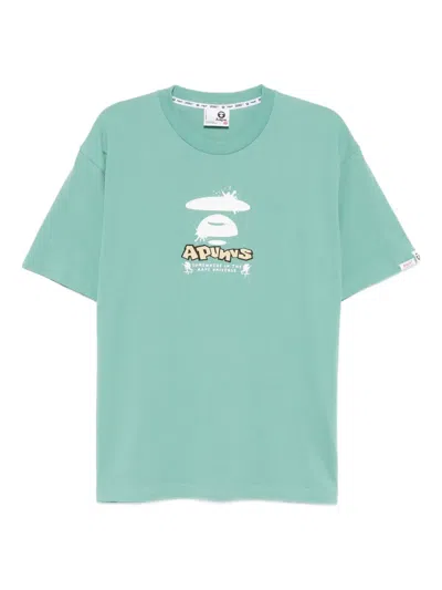 AAPE BY A BATHING APE LOGO-PRINT T-SHIRT