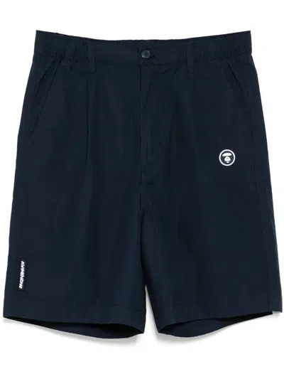 AAPE BY A BATHING APE MOONFACE LOGO SHORTS