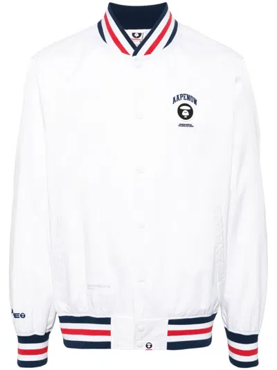 AAPE BY A BATHING APE STRIPE-TRIM BOMBER JACKET