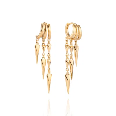 AARIA LONDON WOMEN'S GOLD / SILVER PALOMA ILLUSION EARRINGS