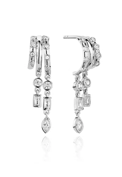 AARIA LONDON WOMEN'S PETRA EARRINGS - SILVER