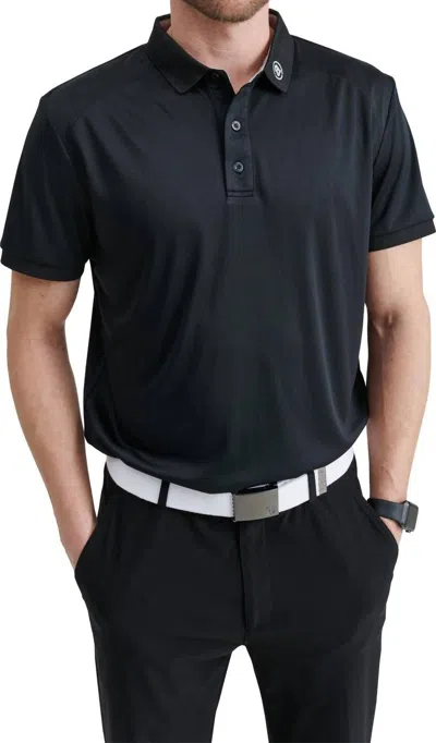 ABACUS SPORTSWEAR US MEN'S HAMMEL DRYCOOL POLO IN BLACK