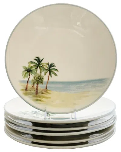 ABBIAMO TUTTO ABBIAMO TUTTO SET OF 6 PALM BREEZES DINNER PLATES