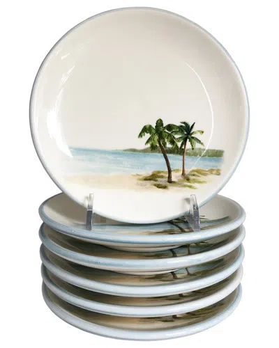 ABBIAMO TUTTO ABBIAMO TUTTO SET OF 6 PALM BREEZES SMALL PLATES
