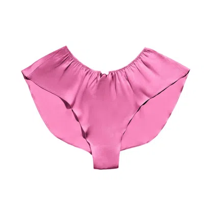 ABBRACCIO LINGERIE WOMEN'S PINK / PURPLE SILK FRENCH KNICKERS IN PINK