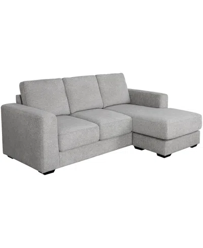 ABBYSON LIVING ELIZABETH 85" STAIN-RESISTANT FABRIC REVERSIBLE SOFA CHAISE SECTIONAL