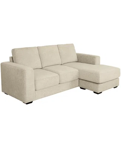 ABBYSON LIVING ELIZABETH 85" STAIN-RESISTANT FABRIC REVERSIBLE SOFA CHAISE SECTIONAL