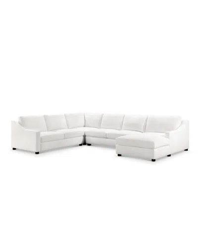 ABBYSON LIVING GARCELLE 4 PIECE STAIN-RESISTANT FABRIC SECTIONAL