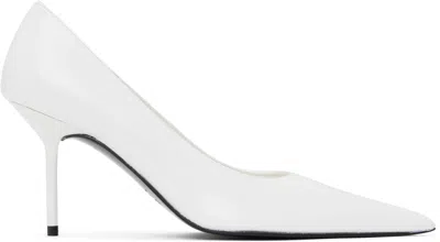 ABRA WHITE POINTED TOE HEELS