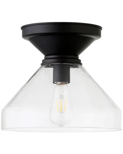 ABRAHAM + IVY ABRAHAM + IVY ABBOTT BLACKENED BRONZE SEMI FLUSH MOUNT CEILING LIGHT