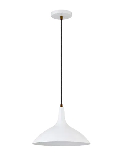 ABRAHAM + IVY ABRAHAM + IVY BARTON WHITE METAL PENDANT WITH BRASS ACCENTS