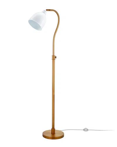 ABRAHAM + IVY ABRAHAM + IVY VINCENT BRASS FINISH FLOOR LAMP WITH MATTE WHITE SHADE