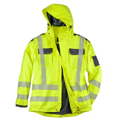 ABRAXAS ABRAXAS HERREN FUNKTIONS-ARBEITSJACKE NEONGELB 3XL-10XL NEU WIND- U. WASSERDICHT
