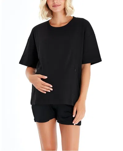 ACCOUCHÉE ANYTIME ANYWHERE SIDE ZIP MATERNITY/NURSING TEE