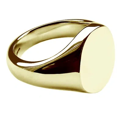 ACE JEWELLERY OF YORK 9CT SOLID YELLOW GOLD OVAL SIGNET RINGS 375 UK HALLMARKED HEAVY 16X13X2.9MM