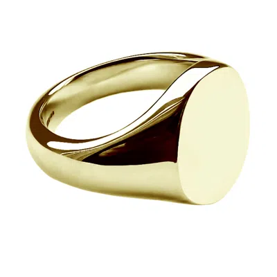 ACE JEWELLERY OF YORK 9CT SOLID YELLOW GOLD OVAL SIGNET RINGS HEAVY 14X12MM 375 UK HALLMARKED BESPOKE
