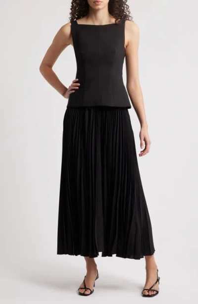 ACLER ACLER HOLLINSHILL PLEATED SLEEVELESS MAXI DRESS