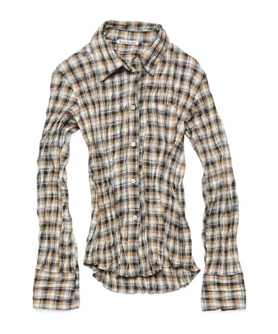 ACNE STUDIOS CHECK BUTTON-UP SHIRT