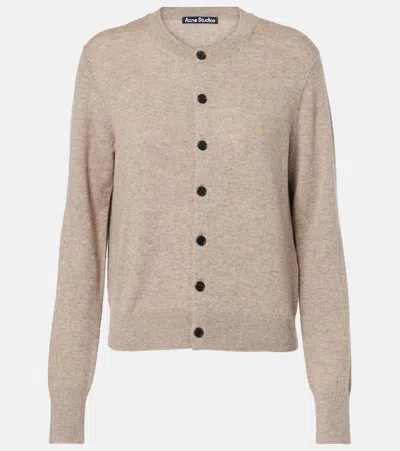 ACNE STUDIOS KENY FACE WOOL CARDIGAN