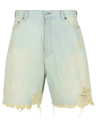 ACNE STUDIOS ACNE STUDIOS LIGHT BLUE COTTON BERMUDA SHORTS