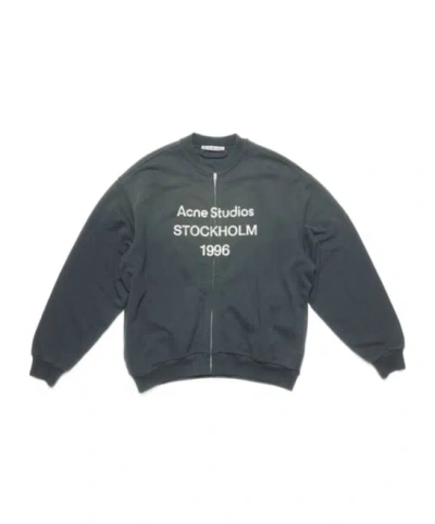 ACNE STUDIOS ACNE STUDIOS LOGO PRINTED ZIP-UP SWEATSHIRT