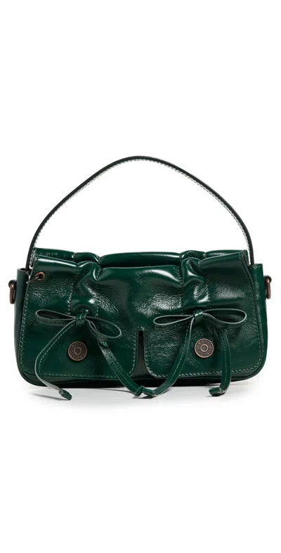 ACNE STUDIOS MULTIPOCKET MICRO CROSSBODY LUX BAG DARK GREEN