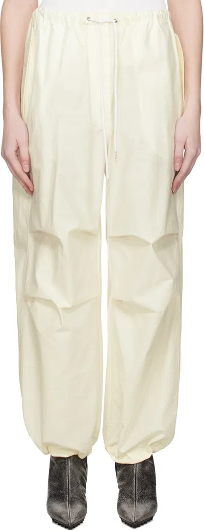 ACNE STUDIOS OFF-WHITE RELAXED FIT TROUSERS