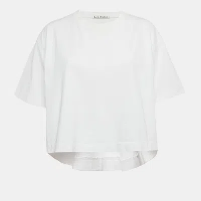 ACNE STUDIOS WHITE COTTON CYLEA EMBOSS T-SHIRT XXS