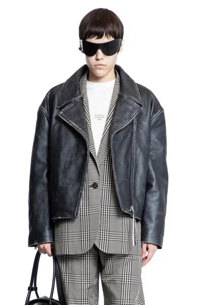 ACNE STUDIOS DISTRESSED BIKER JACKET