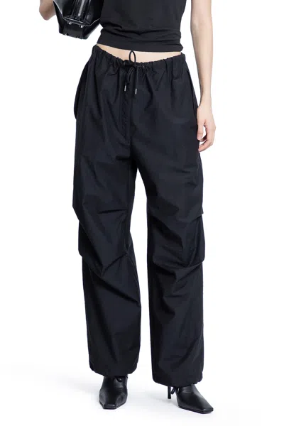 ACNE STUDIOS CRINKLED COTTON NYLON BAGGY TROUSERS