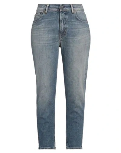 ACNE STUDIOS ACNE STUDIOS WOMAN JEANS BLUE SIZE 30W-30L COTTON, ELASTANE
