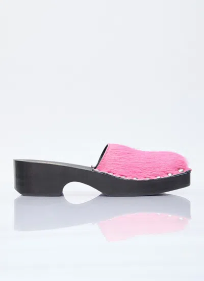 ACNE STUDIOS ACNE STUDIOS WOMEN HAIRY WOOD CLOGS