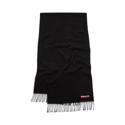 ACNE STUDIOS ACNE STUDIOS WOOL FRINGE SCARF 'BLACK'