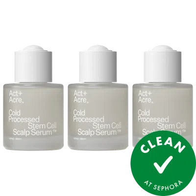 ACT+ACRE 2% STEM CELL H-2 GROW COMPLEX SCALP SERUM TRIO SET FOR THINNING HAIR 3 X 1 OZ / 3 X 30 ML