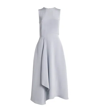 ADAM LIPPES SILK CREPE LYNN MIDI DRESS