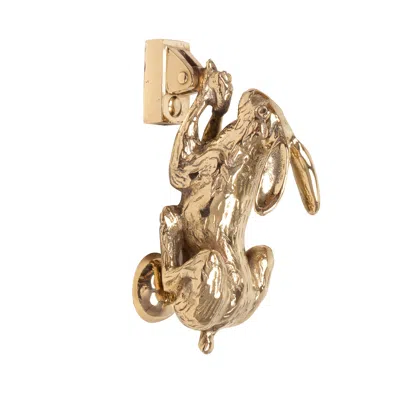 ADAMS & MACK GOLD HARE DOOR KNOCKER