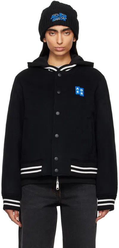 ADER ERROR BLACK SIGNIFICANT TRS TAG BOMBER JACKET