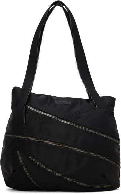 ADER ERROR BLACK ZIPPER SHOULDER BAG