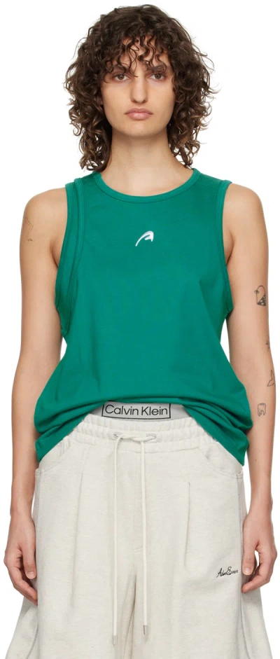 ADER ERROR GREEN LAYERED TANK TOP