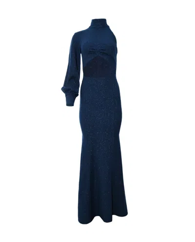 ADIBA ADIBA DESIGNER GALAXY BLUE LONG DRESS SIZE S