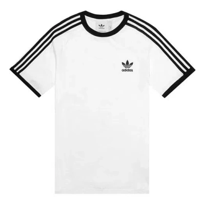 ADIDAS ORIGINALS adidas originals 3-Stripes Tee Casual Round Neck Loose Logo Stripe Short Sleeve White
