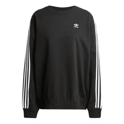 ADIDAS ORIGINALS adidas 3 Stripes Long Sleeves Sweat Top 'Black White'