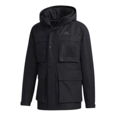 ADIDAS ORIGINALS adidas 3in1 Down Jkt Multiple Pockets Outdoor Sports Detachable hooded down Jacket Black