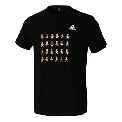 ADIDAS ORIGINALS adidas 8-Bit Tee Printing Sports Short Sleeve Black